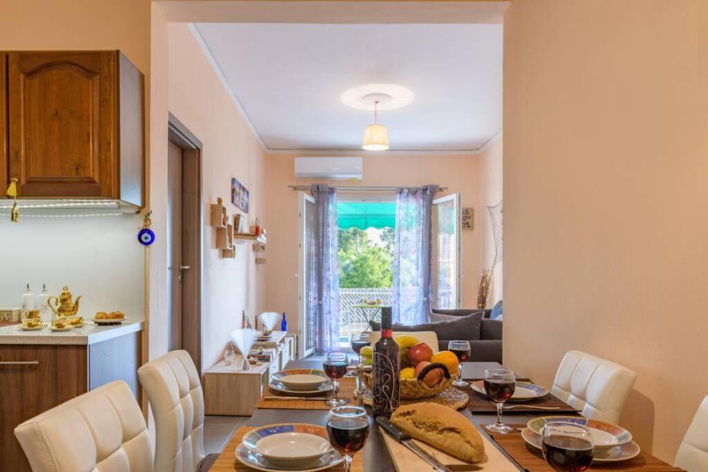 Bright Newly Renovated Apt Near Beach & Center+Ac Anemomylos المظهر الخارجي الصورة